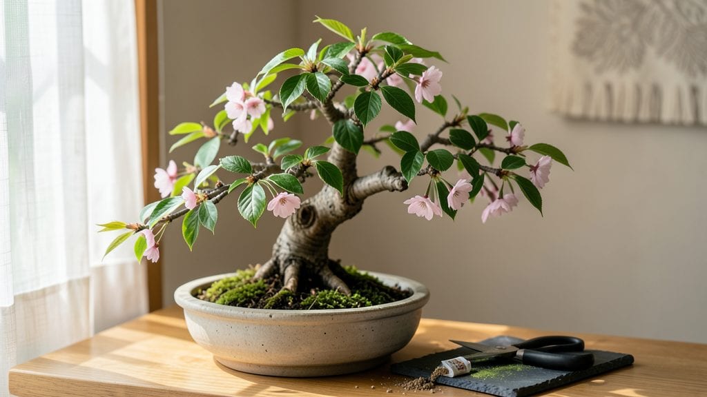 Cherry Blossom Bonsai Tree: Miniature Spring Magic in Any Space
