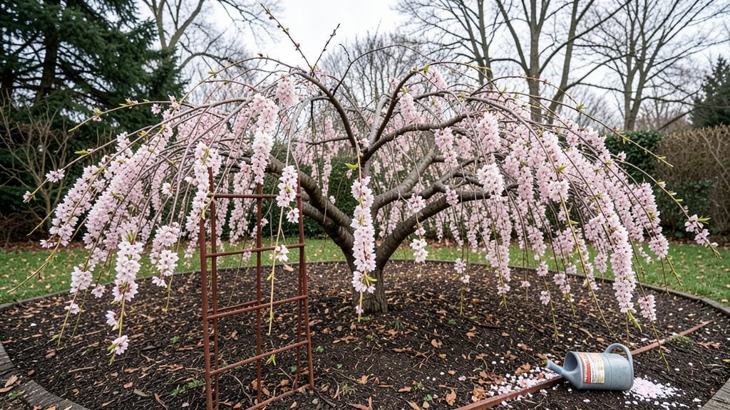 Dwarf Snow Fountain Weeping Cherry Tree: Layered Bloom Cascade for Pacific Northwest Gardens