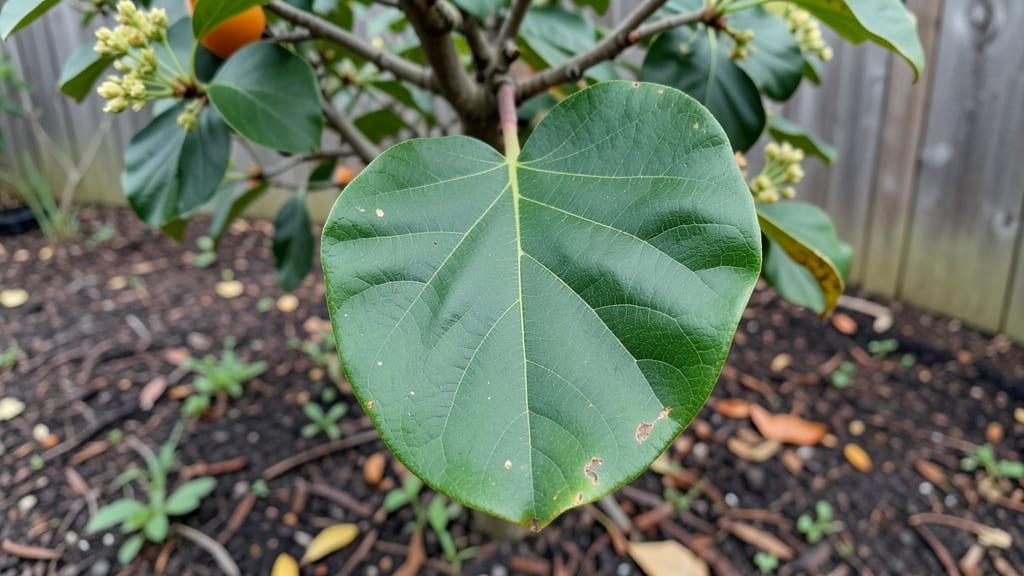 Persimmon Tree Leaves Identification: Distinctive Lobed Shape and Shiny Gloss