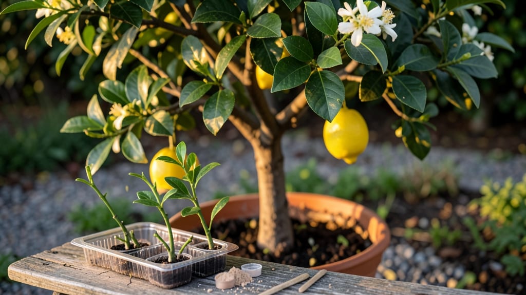 Lemon Tree Propagation: Rooting Cuttings in Water for Fast Growth