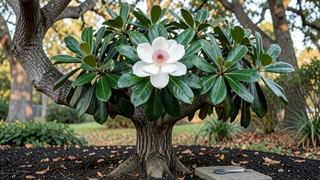 Magnolia Tree in Bloom: Southern Garden's Fragrant Spring Spectacle