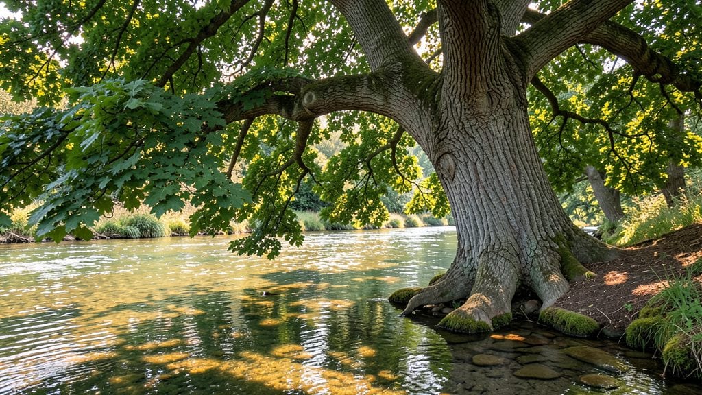 Oak Tree By River: Pacific Northwest's Hardy Shade Anchor