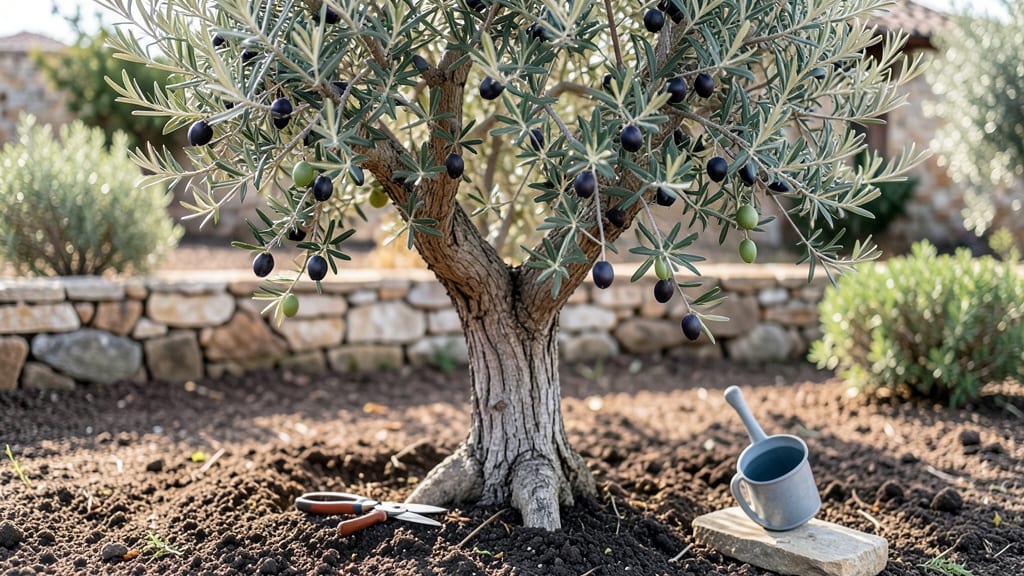Olive Tree Garden: Mediterranean Haven With Year-Round Beauty