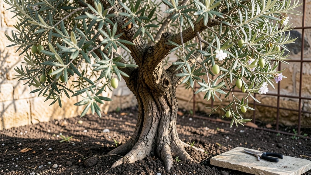 Olive Trees With Yellow Sky and Sun: Mediterranean Beauty That Pops Against Golden Backdrops