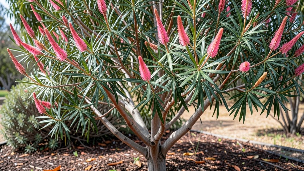 Pink Bottle Brush Trees: Pacific Northwest's Hummingbird Haven With Season-Long Blooms