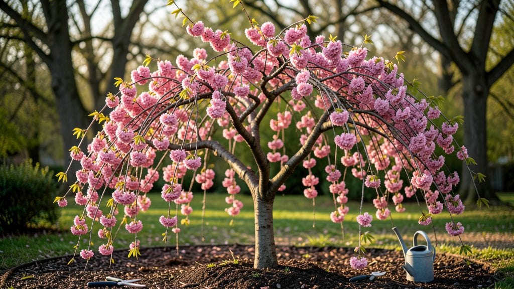 Weeping Japanese Flowering Cherry Tree: Frost-Resistant Pruning for Year-Round Blooms